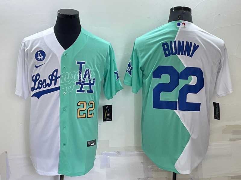 Los Angeles Dodgers #22 Bad Bunny White Green 2022 All Star Cool Base Stitched Baseball Jerseys,We sell and wholesale Los Angeles Dodgers #22 Bad Bunny White Green 2022 All Star Cool Base Stitched Baseball Jerseys on line form chian!